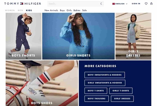 Tommy Hilfiger Kids Clothing Categories 