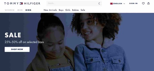 Tommy Hilfiger Kids Clothing Home Page 