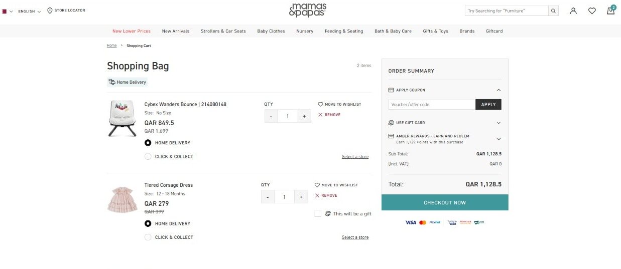 Mamas and Papas Coupon Section